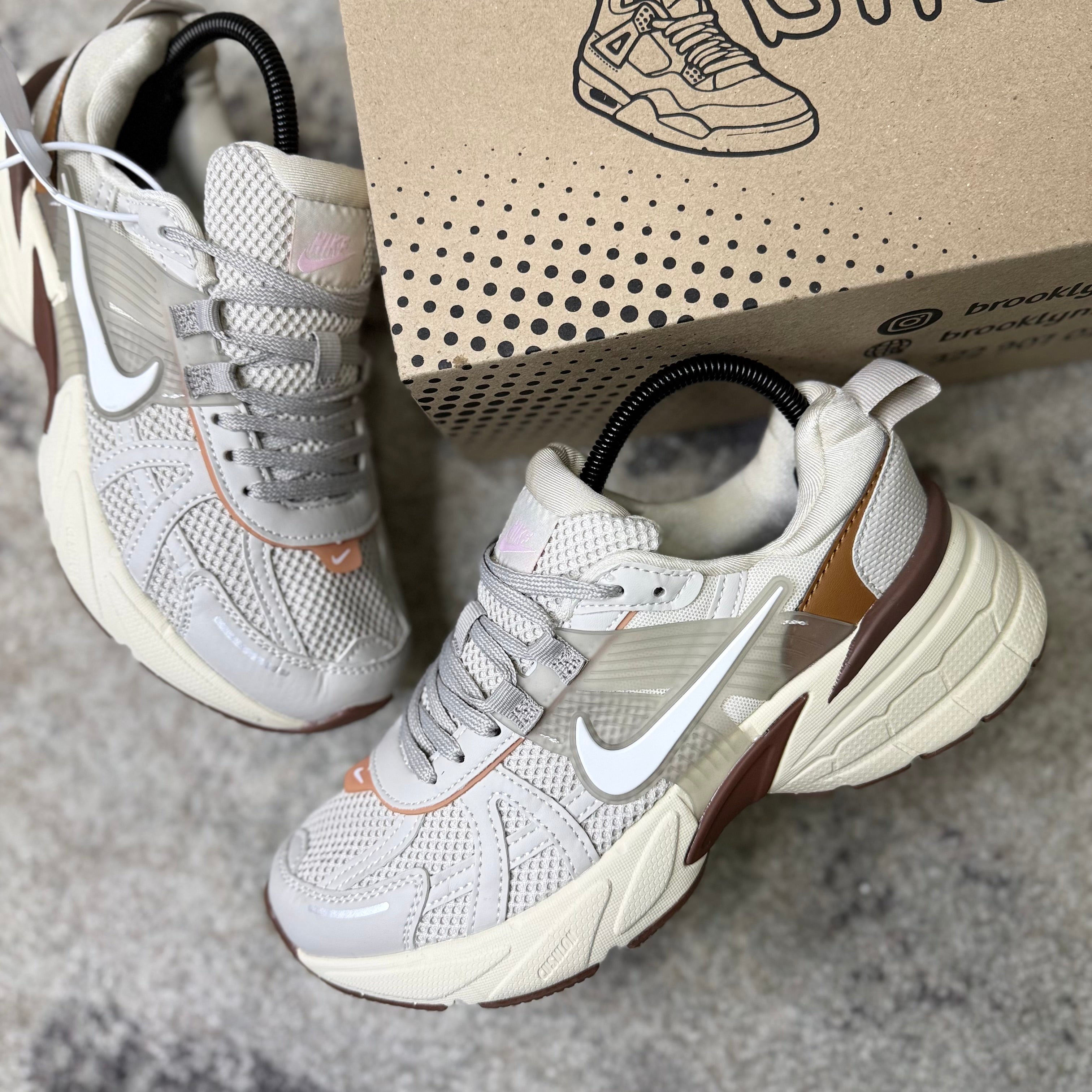 NIKE V2K RUN - BEIGE (AAA) – Brooklyn Panama